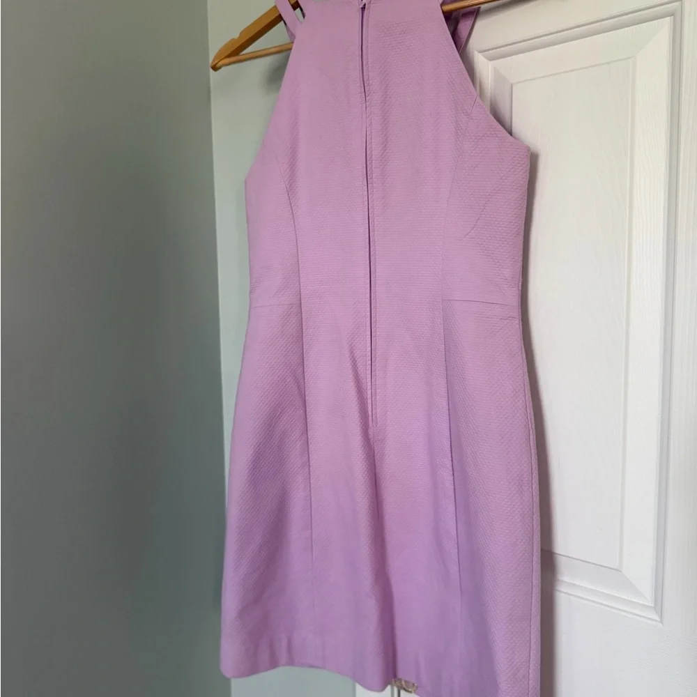 Lilly Pulitzer Lavender Double-Strap Sheath Dress with Gold Lace - Picture 5 of 5